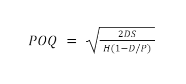 công thức tính POQ production order quantity