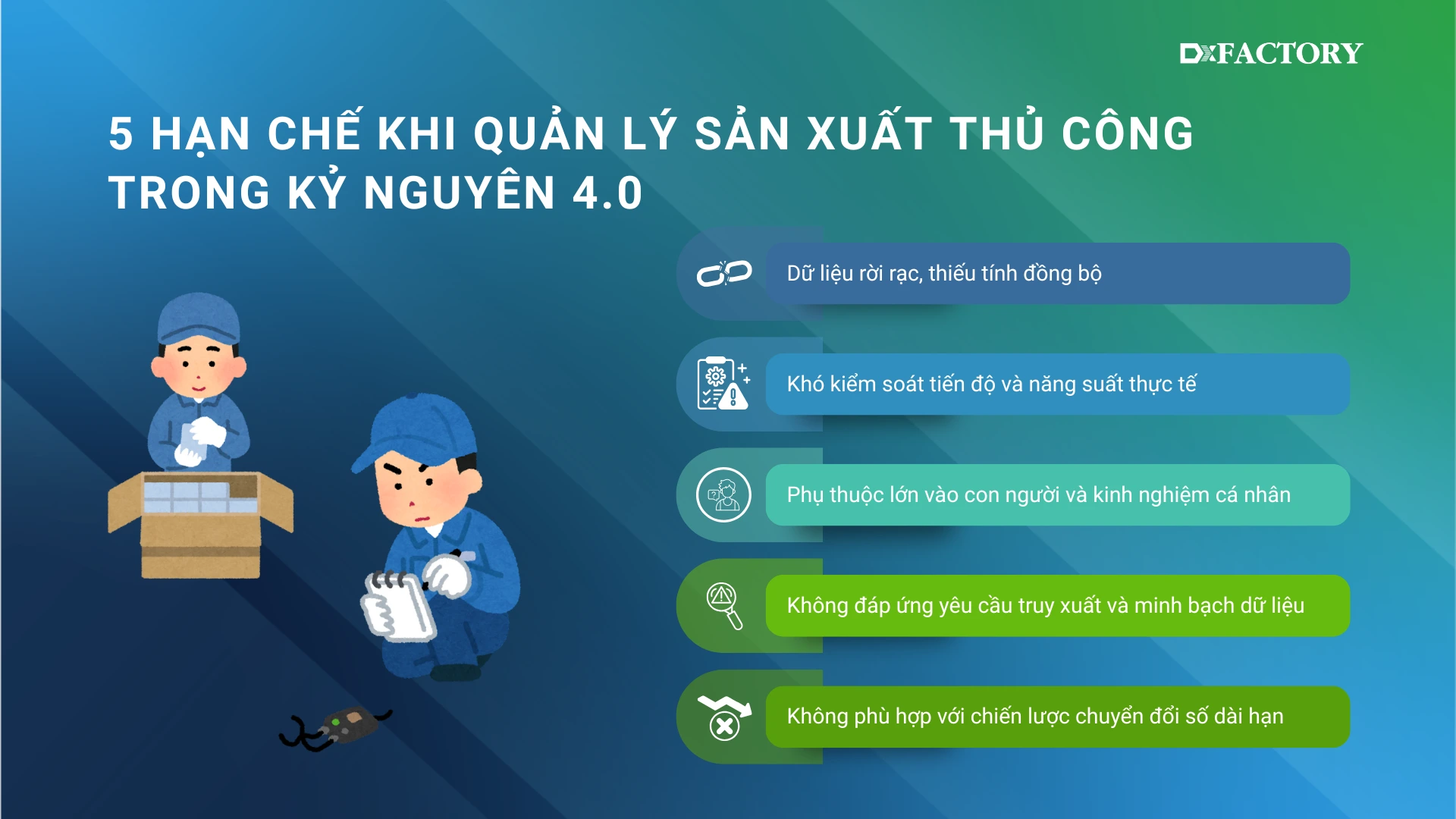 5 hạn chế khi quản lý sản xuất thủ công trong kỷ nguyên 4.0